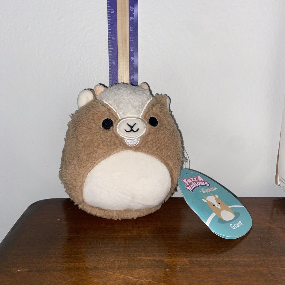 Squishmallows 5" Fuzz-A-Mallow Grant the Goat New With Tag